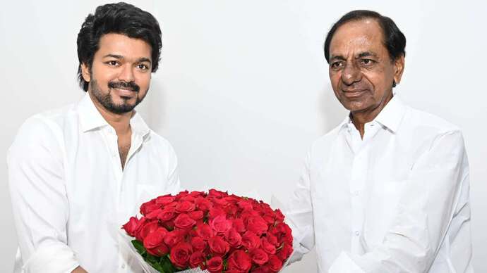 Beast actor Thalapathy Vijay meets Telangana CM KCR, fans speculate actor’s foray into politics