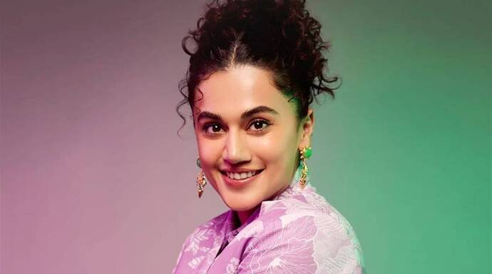 Taapsee Pannu responds to paparazzi who requests her, ‘aaj chillana mat’ after she arrives for Ayushmann Khurrana’s Diwali bash