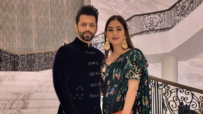 Rahul Vaidya touches wife Disha Parmar’s feet on Karwa Chauth; fans hail the singer