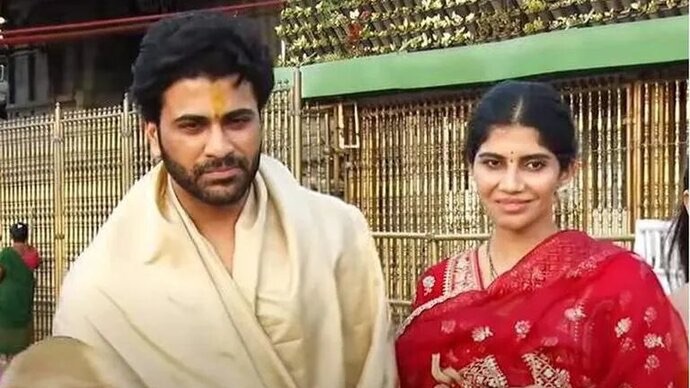 Sharwanand, Rakshitha Reddy Seek Post Wedding Blessings At Lord Venkateswara Temple