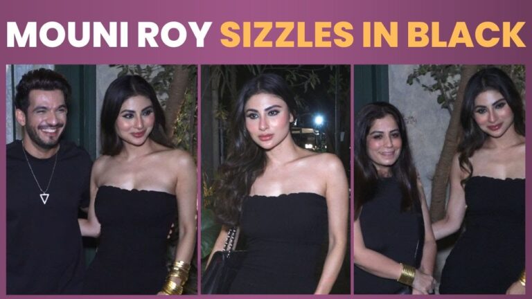 Mouni Roy radiates glamour in a black as she celebrates her friend’s birthday