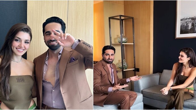 Ayushmann Khurrana teaches his Bareilly Ki Barfi dialogue to Turkish actress Hande Ercel; netizens react