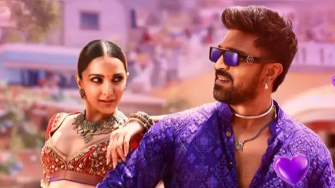 Game Changer: Ram Charan kisses Kiara Advani in first dance number ‘Jaragandi’, watch
