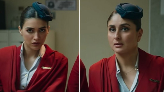 Watch: Kareena Kapoor expresses excitement ahead of Crew release, Kriti Sanon drops first audience reaction