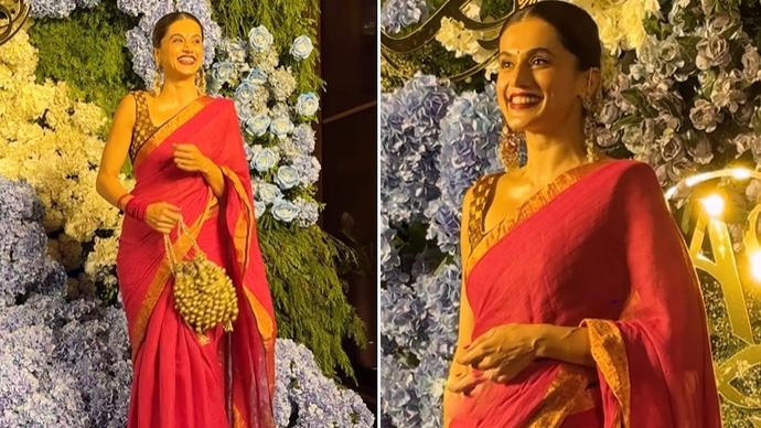 Taapsee Pannu Makes First Public Appearance After Secret Wedding With Mathias Boe: Watch