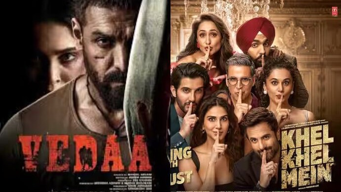 Vedaa vs Khel Khel Mein BO Collection Day 1: John Abraham’s Action Flick Takes the Lead Over Akshay Kumar’s Comedy Film