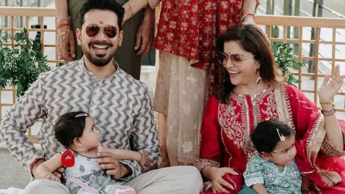 Rubina Dilaik- Abhinav Shukla Share A Glimpse Of Daughters’ Edhaa and Jeeva’s Mundan Ceremony