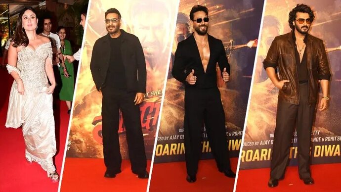 Singham Again Trailer Launch: Stars Galore As Ajay Devgn, Kareena Kapoor, Ranveer Singh Arrive