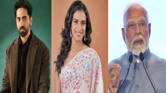 Ayushmann and PV Sindhu support PM Modi’s Viksit Bharat initiative for nation building