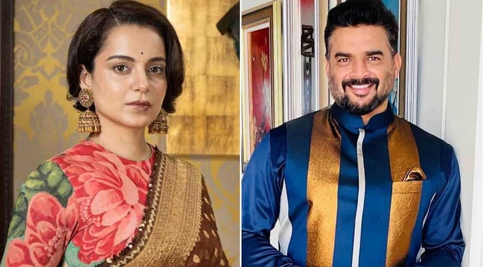 Kangana Ranaut shares BTS from upcoming film with R Madhavan