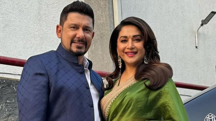 Madhuri Dixit Buys A Swanky Ferrari Of Whopping Rs 6 Crore, Enjoys A Ride On Road With Husband Shriram Nene