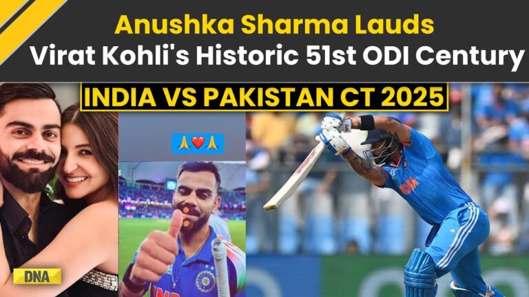 Bollywood actress & wife Anushka Sharma Lauds Virat Kohli’s Historic 51st ODI Century In CT 2025