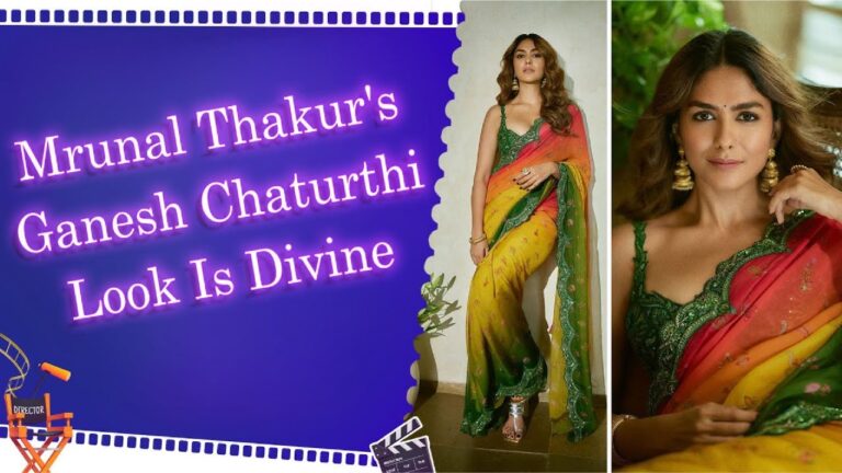 Actress Mrunal Thakur’s stunning saree look is an ode to Goddess Parvati