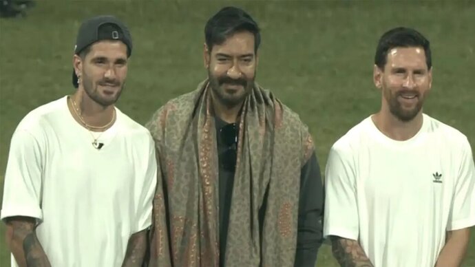 Ajay Devgn, Tiger Shroff booed by crowd at Lionel Messi’s Mumbai Event