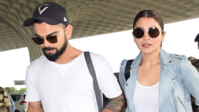 Anushka Sharma, Virat Kohli jet off to Alibaug after a spiritual retreat in Vrindavan – Watch