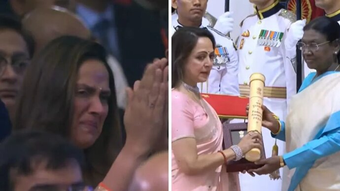 Padma Awards 2026: Ahana Deol breaks down as Hema Malini receives Dharmendra’s posthumous Padma Vibhushan